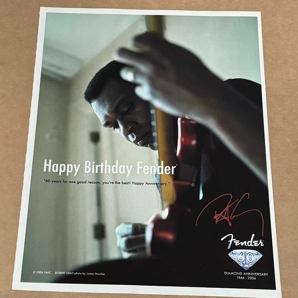 ROBERT CRAY - Fender Guitars - 60 Years - 2006 Print Advertisement